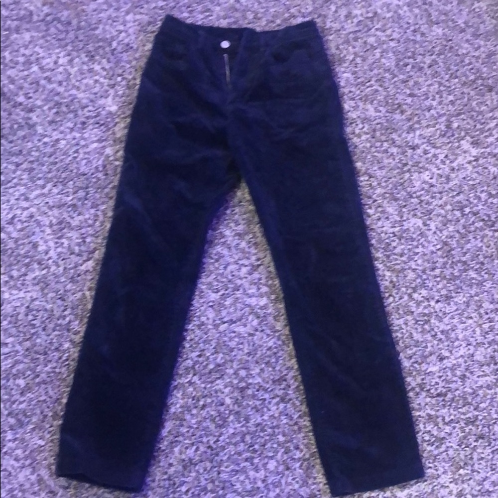 navy blue corduroy pants